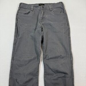 Brothers Sons Pants Men 36x34 Gray Workwear Canvas Utility Rugged Stretch Cotton